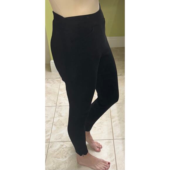 WHBM skinny ankle zipper ankle closure size 2 pull on black work pants - Picture 6 of 9